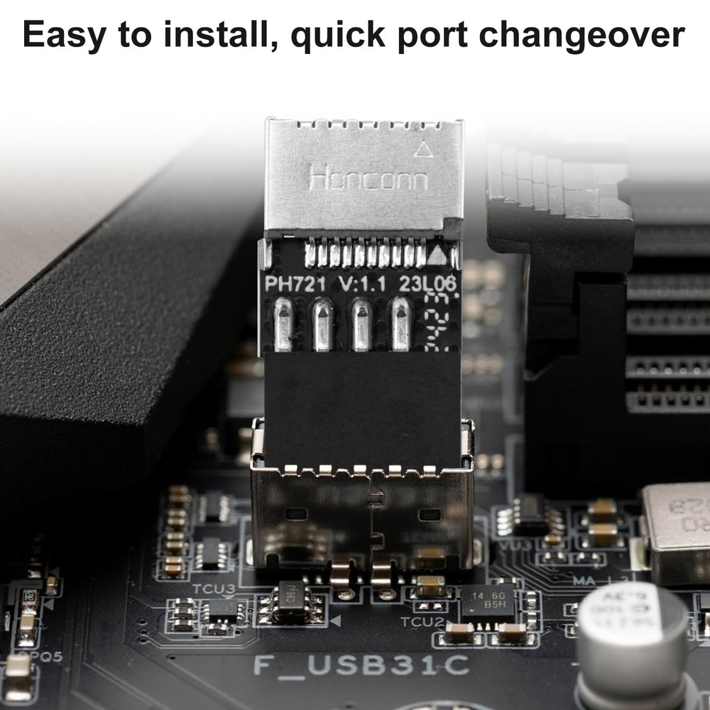 USB 2.0 to USB 3.2 Gen 1 Header Adapter Front Panel Connector Motherboard 9Pin t
