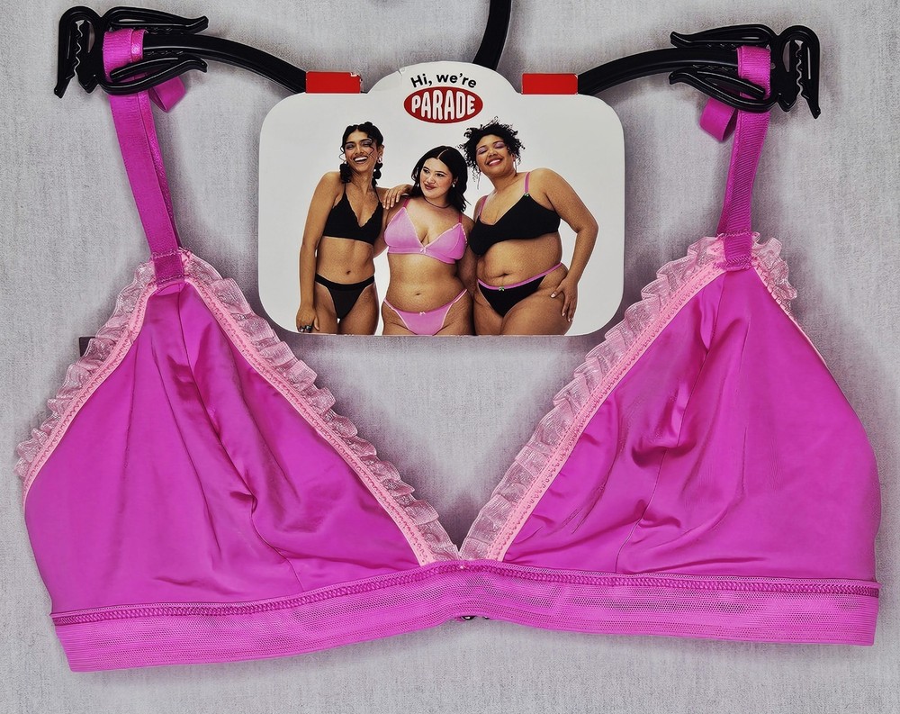 Parade Women's Pink Mesh Micro Bra Triangle Bra Small
