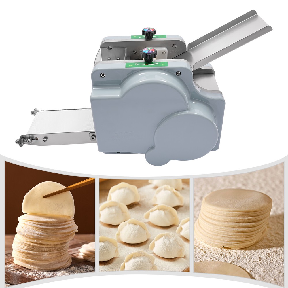 Automatic Dumpling Skin Machine Dumpling Wrapper Maker 60 Pieces/Min 110V Silver