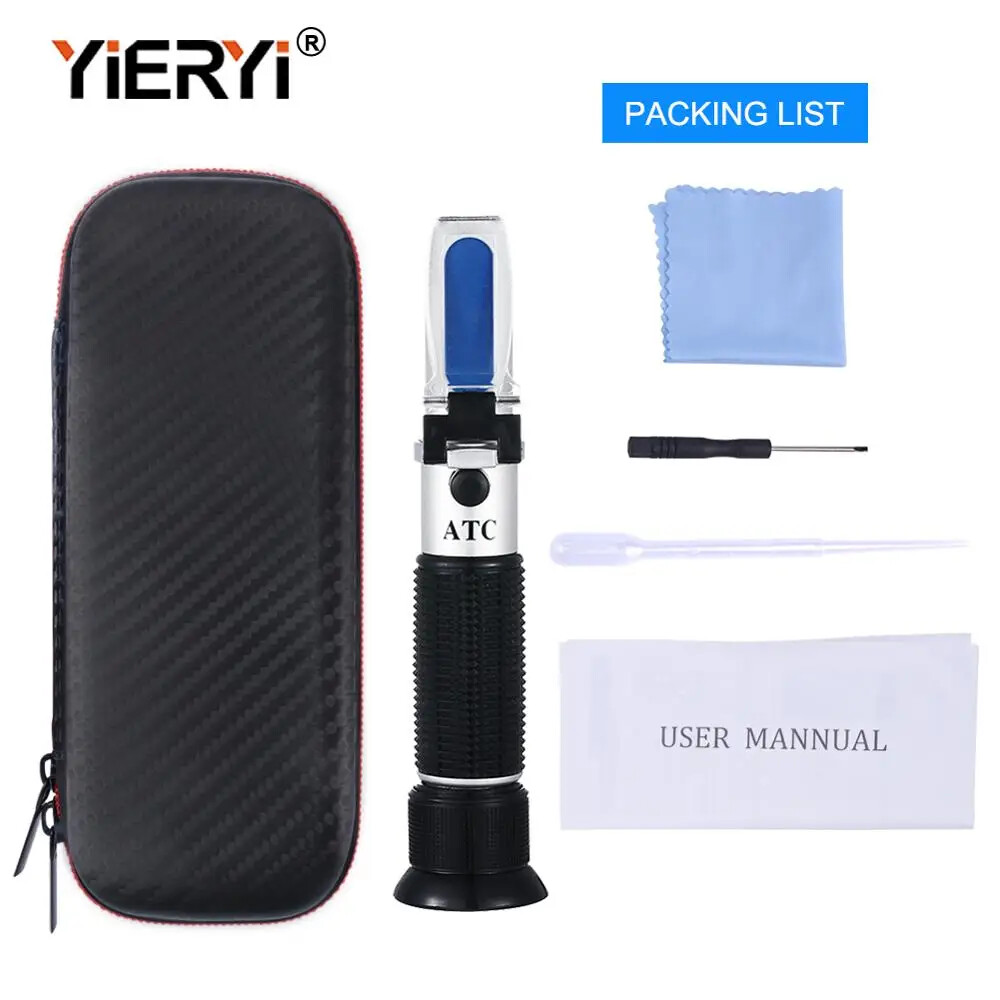 Alcohol Refractometer Design Alcohol Content Tester 0-80% V/V ATC Refractometer