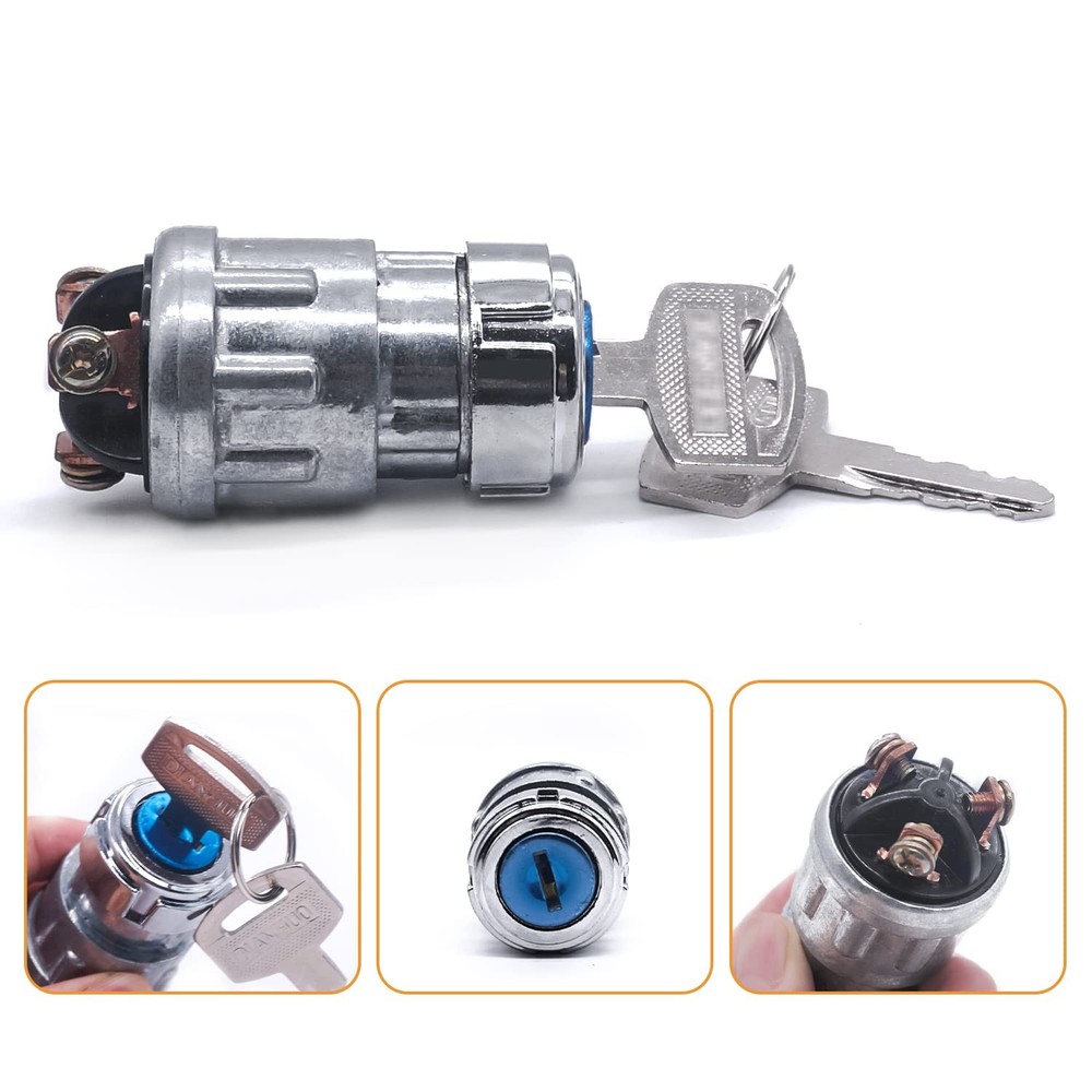 Ignition Switch Key 12V Universal Engine Starter 3 Position With Keys