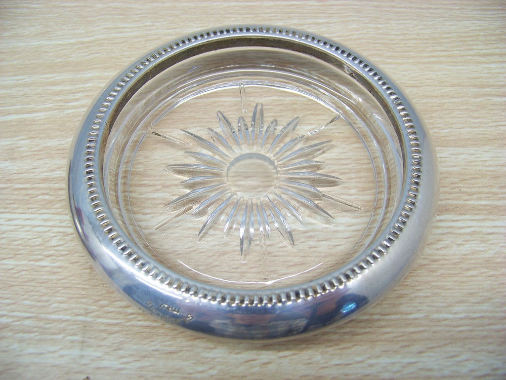 Coasters from Italy - Glass & Silverplate - Vintage