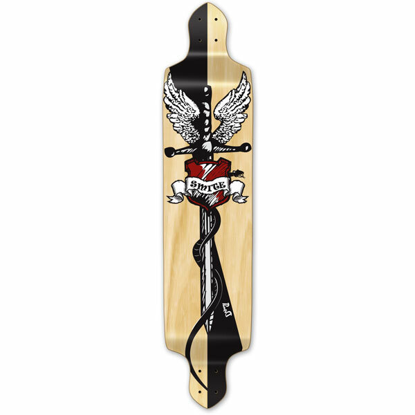 Yocaher Drop Down Longboard Deck - Smite  (DECK ONLY)