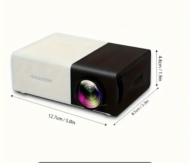 Compact 3000+ Lumens HD Mini Projector - Vivid 3D Visuals, Broad Compatibility