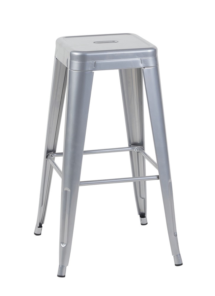 30 Inch Counter Height Stool, Backless Metal Bar Stools Set of 2, Non-Stackabl