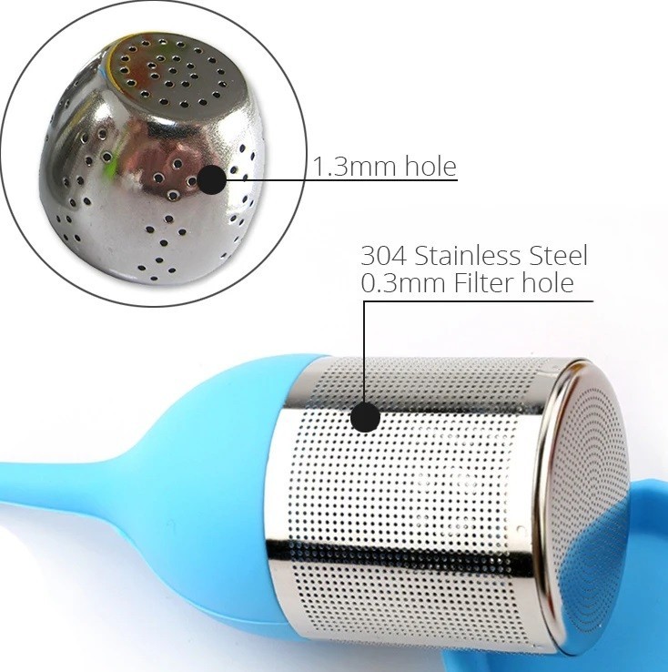 Silicone Leaf Tea Infusers Stainless Tea Strainer Herbal Spice Filter Diffuser