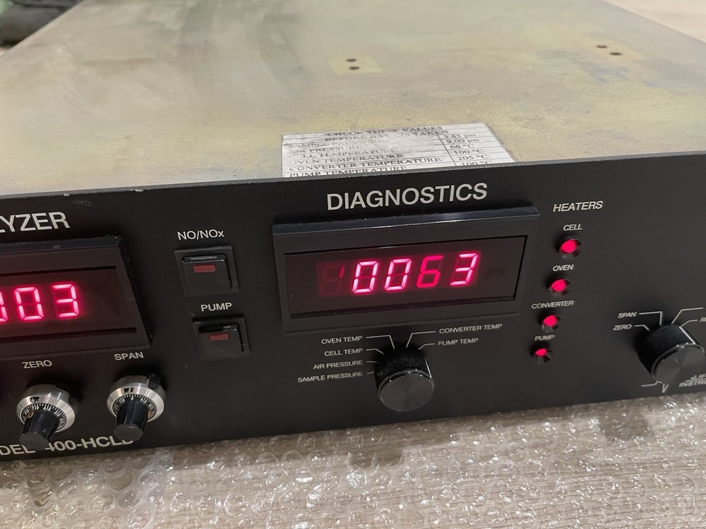 California Analytical NOX Analyzer 400-HCLD - As Is - Untested