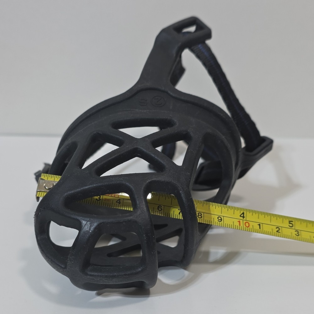 Mayerzon Small Dog Muzzle Plastic Basket Cage Adjustable Strap Mesh Design