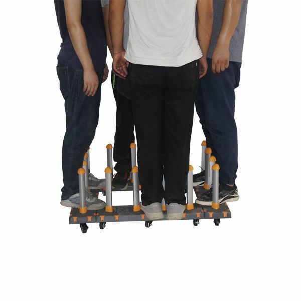 Detachable Free Assembly Mobile Material Floor Rack for Vinyl, with 2 Modules