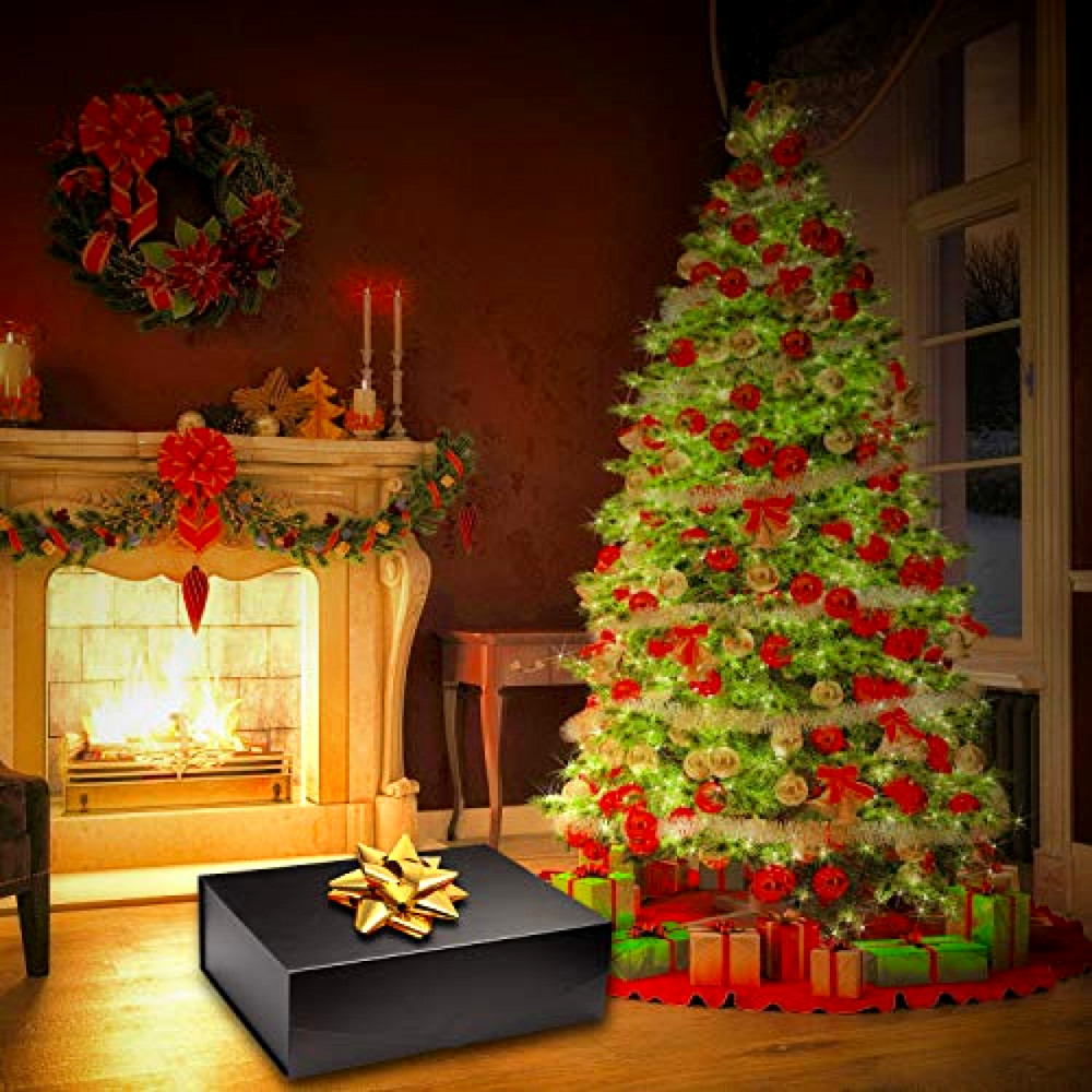 5x Large Gift Boxes Collapsible Magnetic Closure Durable Storage Box 14"x9"x4.5"