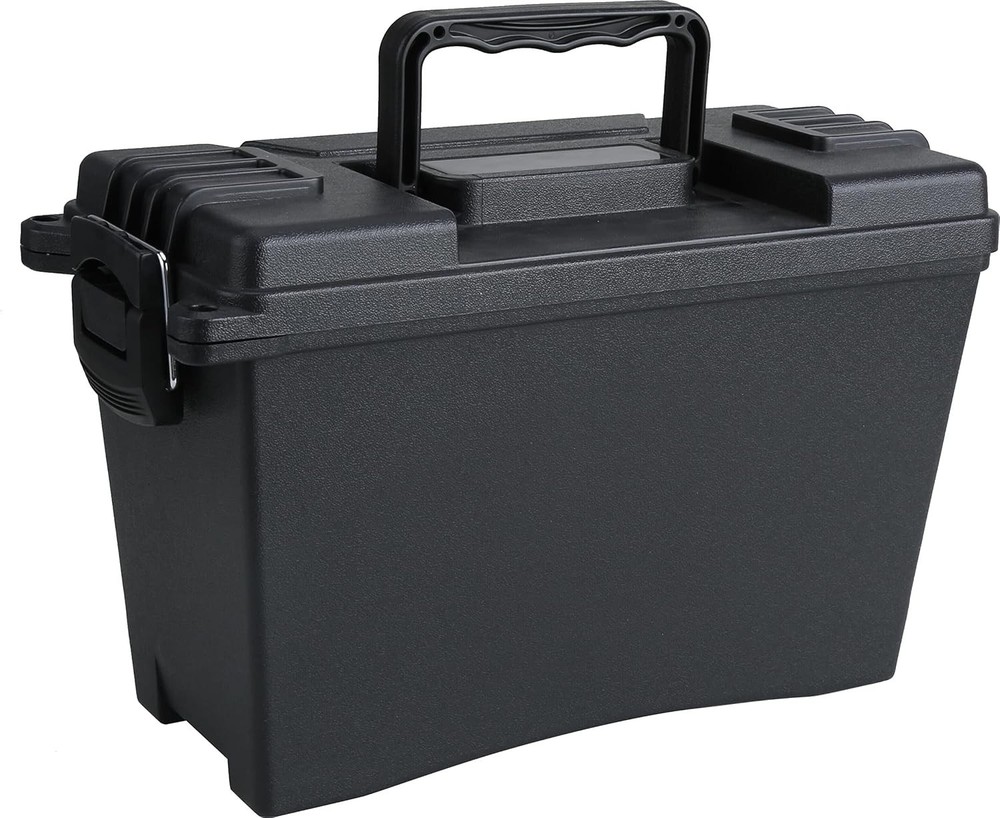 Compact Outdoor Storage Box - Lockable & Dust-Proof with Folding Handle 12.2"