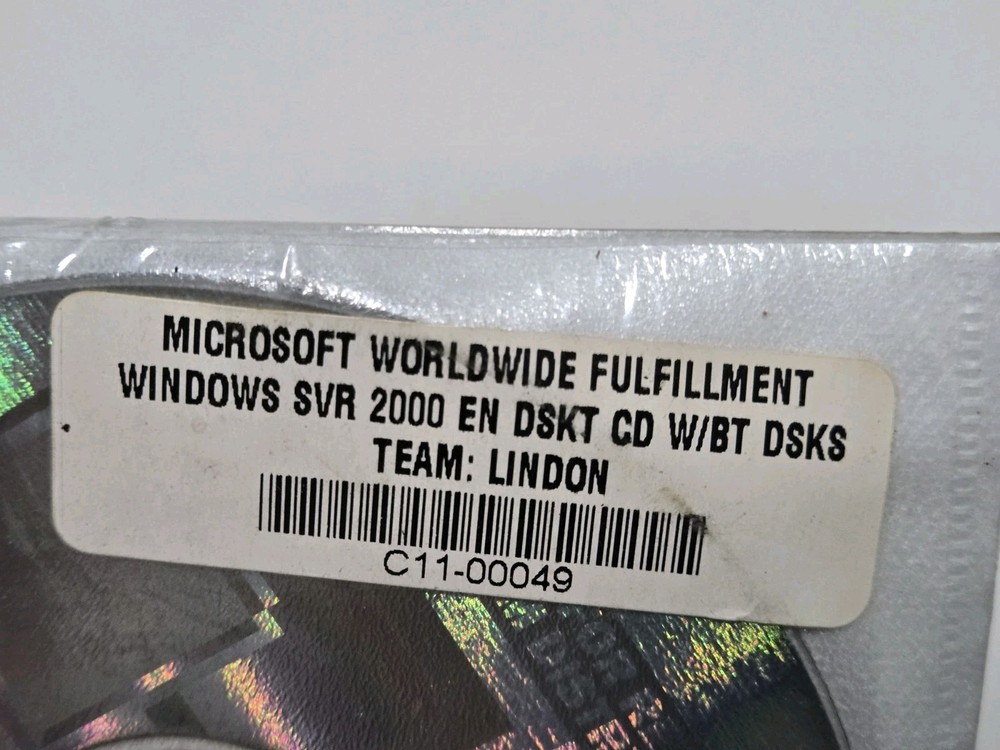 Microsoft Windows 2000 Advanced Server Install CD Set Team: Lindon NOS Sealed