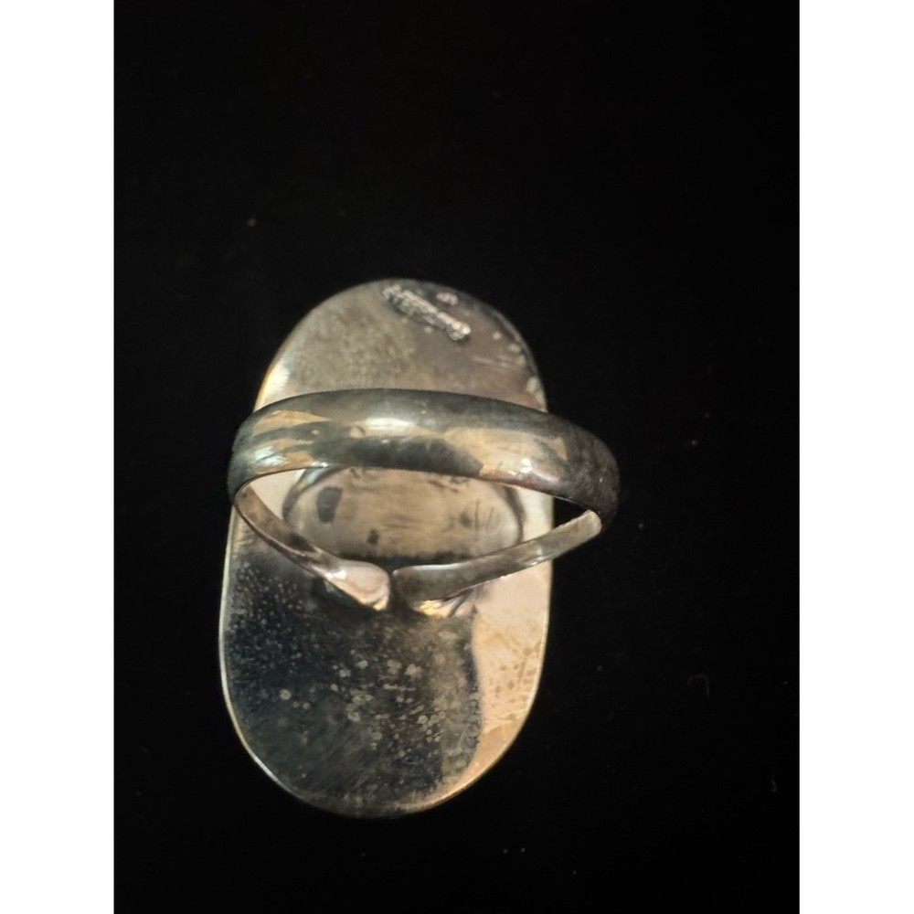 Sterling Silver Double Turquoise Statement Ring - Turquoise Blue native design
