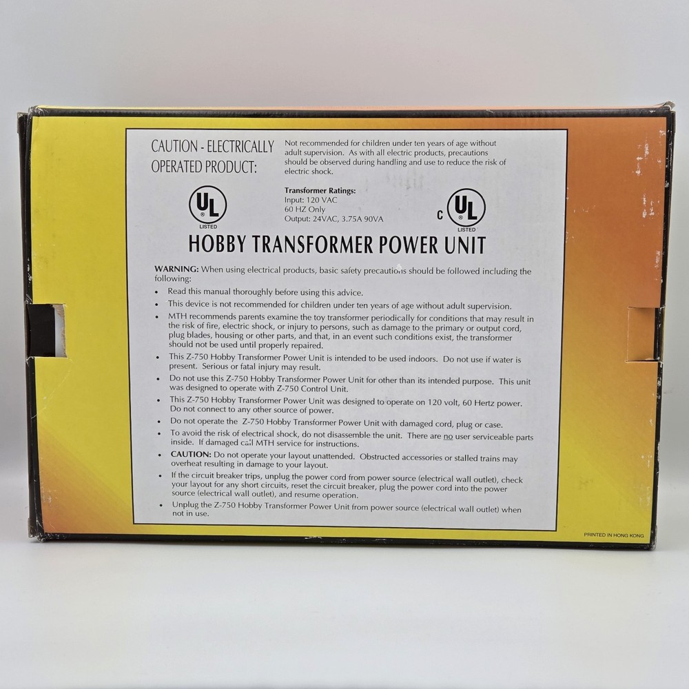 MTH Rail King Z-750 Hobby Transformer (Controller + Power Pack)