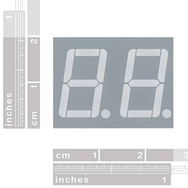 [ SparkFun COM-13999 ] Dual 7-Segment Display - LED (RGB)
