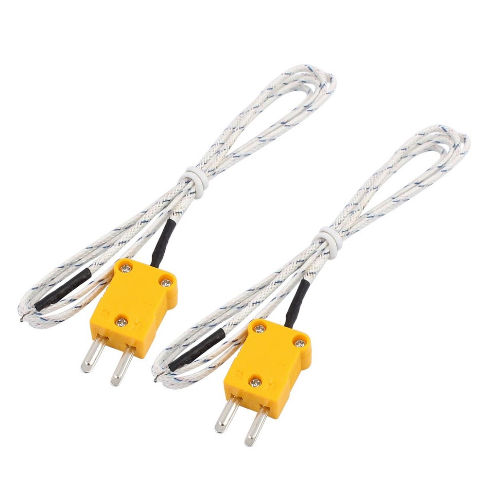 2PCS,K Type 500C Wire Lead Measuring Thermocouple Sensor 1M 3.3Ft