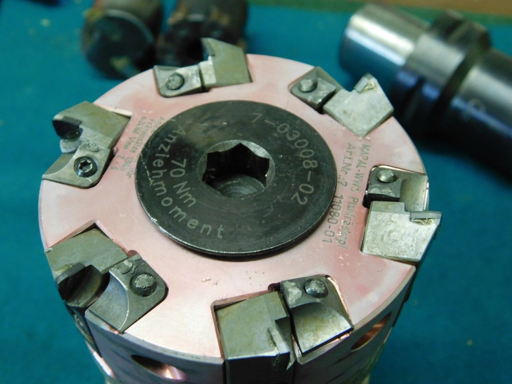 Gewefa HSK 100 A Shell Mill Arbor with Mapal 80mm Diamond Tipped Shell Mill