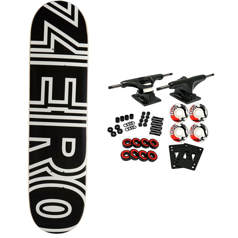 Zero Skateboard Complete Bold Logo Black 8.25"