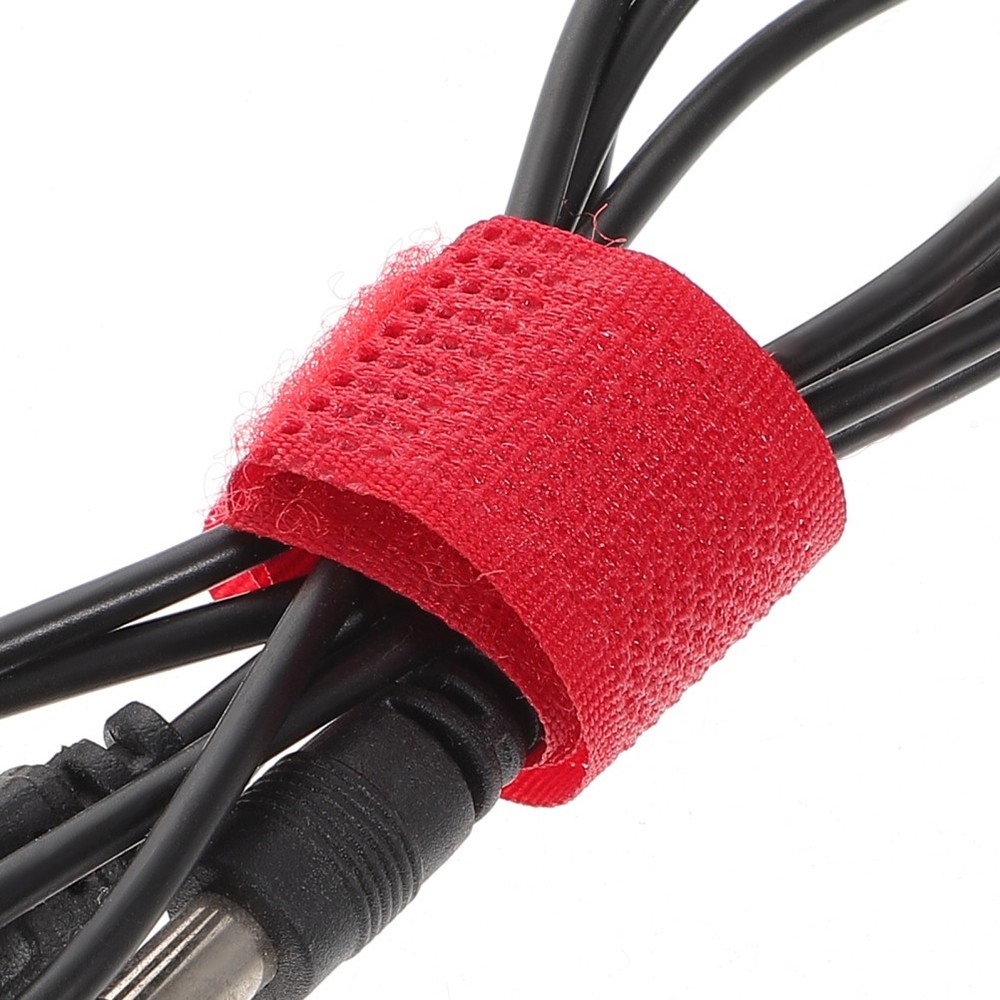 50pcs Cable Tie Appliance Cord Organizer Cable Hook And Loop Strap Random Color