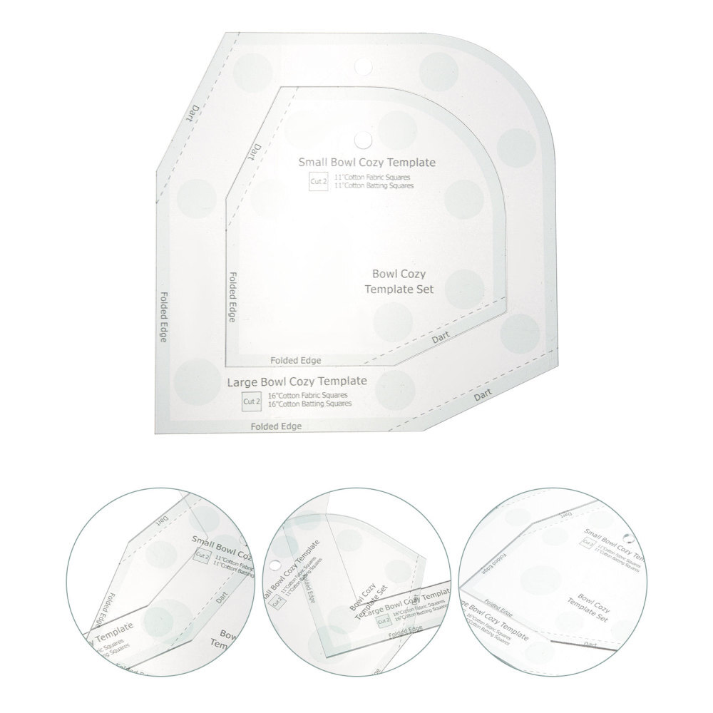 Acrylic Bowl Cozy Pattern Template Bowl Wrap Sewing Template Ruler