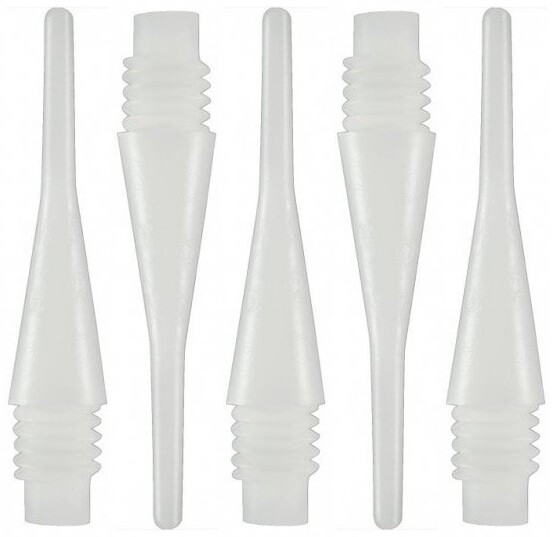 250 Bulls Cone 2BA Plastic Soft Tip Dart Points - White