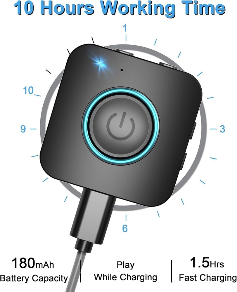 Bluetooth Transmitter Receiver, V5.0 2 in 1 Wireless Adapter, Portable Wirele...