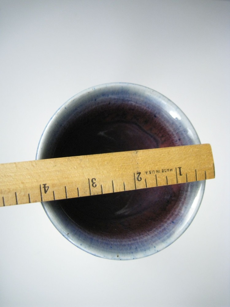 Handcrafted Ceramic Kiddush Cup Hebrew Letters Hand Made Artisan Signed