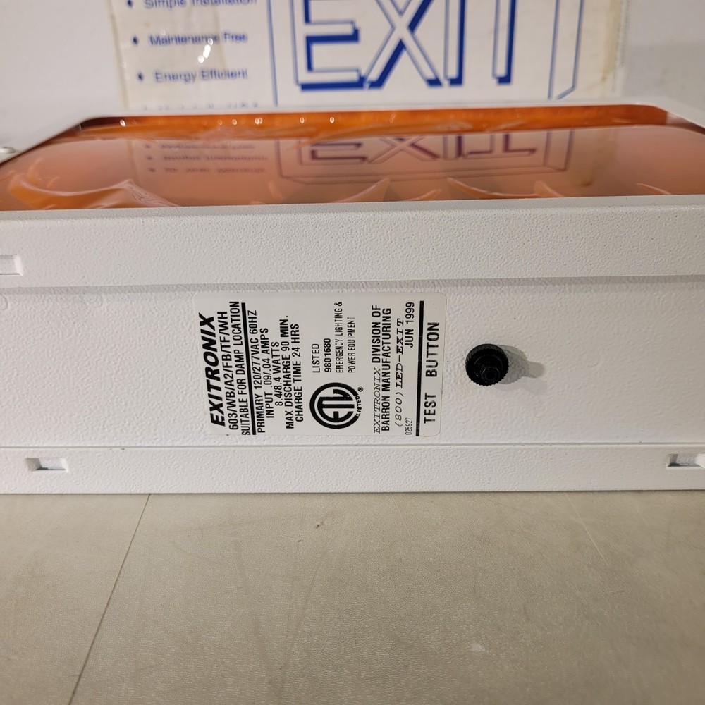 Exitronix 603/WB/A2/FB/TF/WH LED Exit Sign Suitable For Damp Locations
