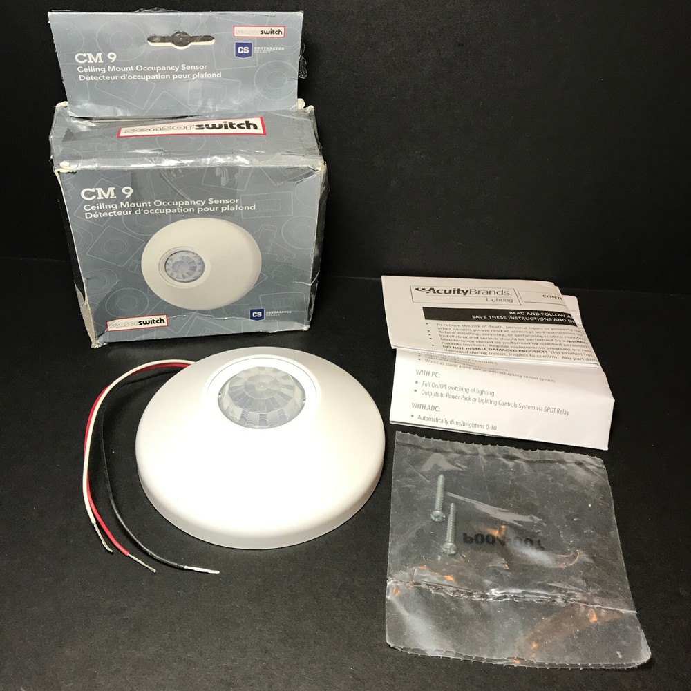 CM 9 Sensorswitch Ceiling Mount Occupancy Sensor Motion NEW Distressed Box