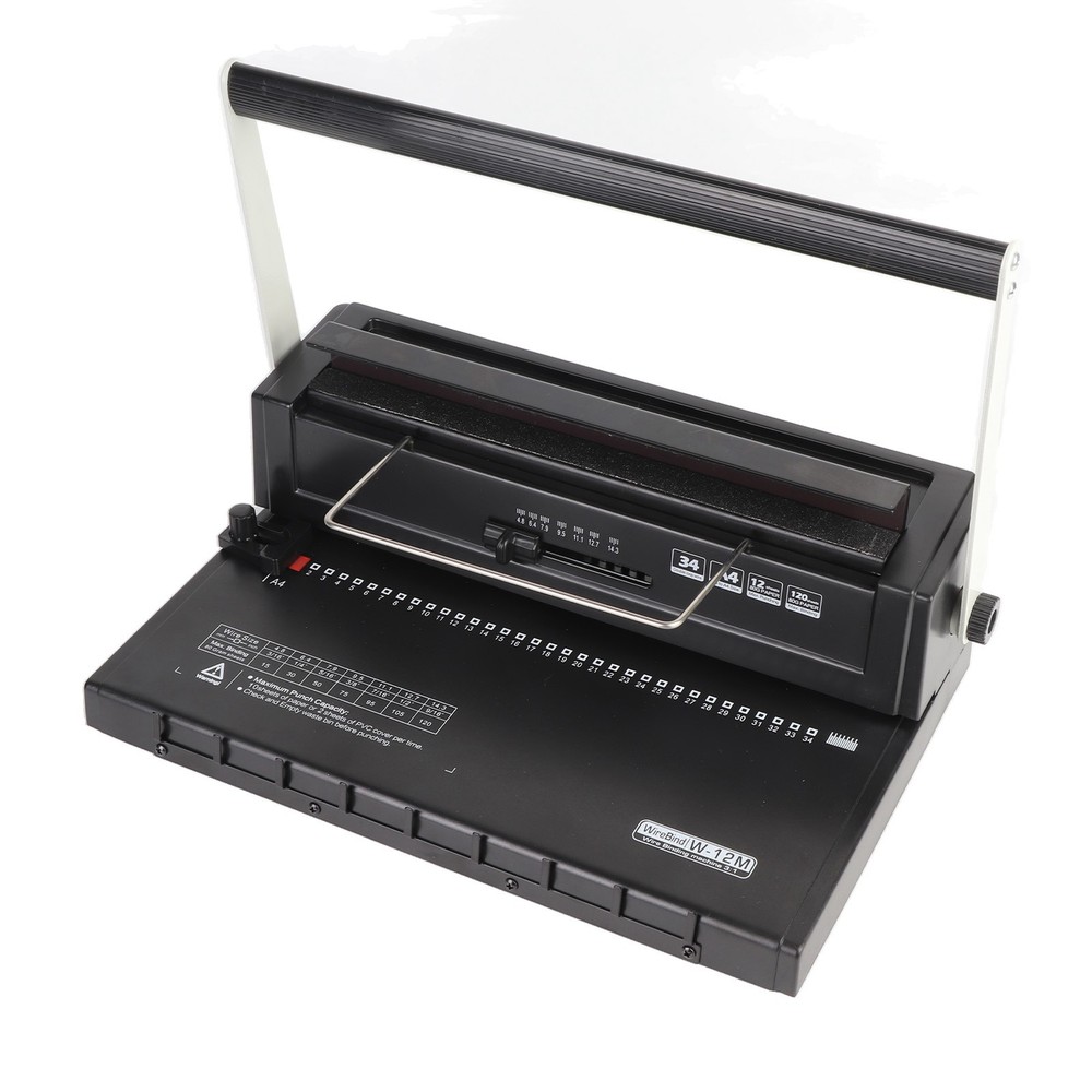 Spiral Coil Binding Machine Efficiently Punches 12 Sheets For A4 A5 Popular