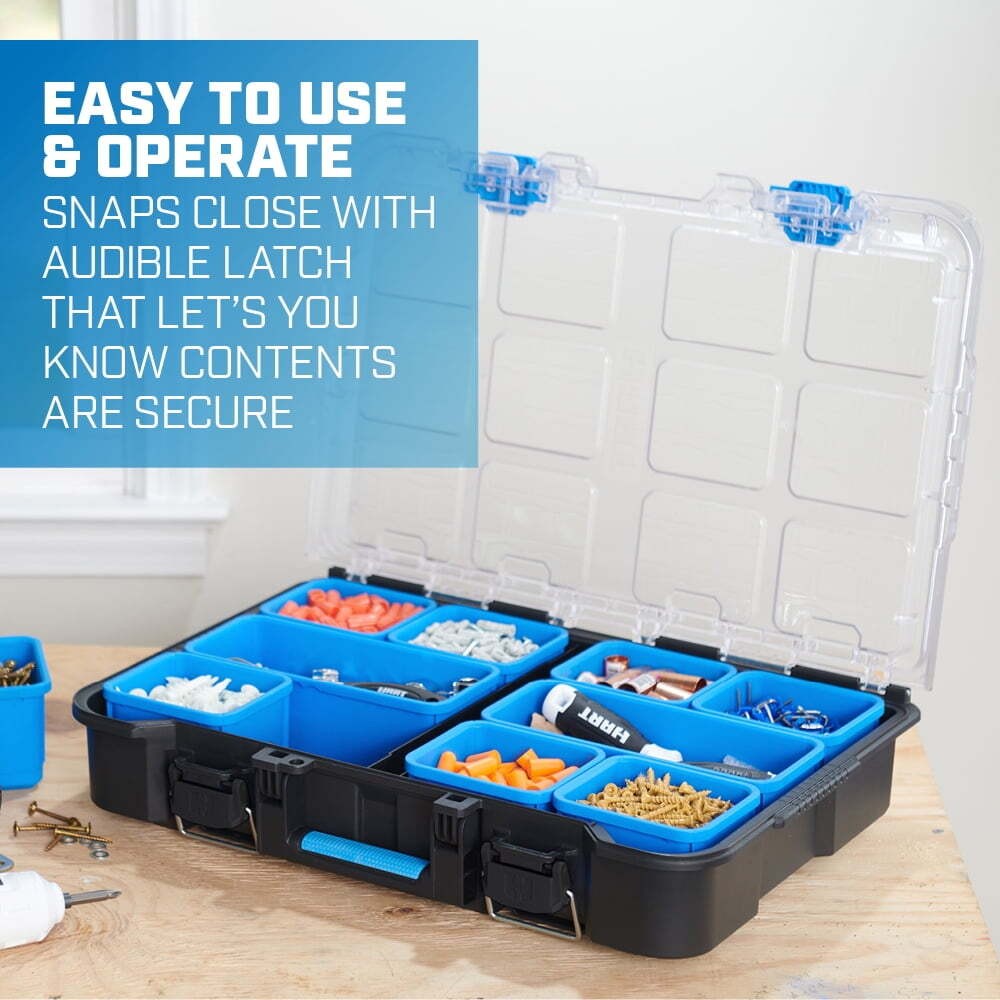 Stack System Tool Box with Removable Organizer Bins Fits Modular Storage System