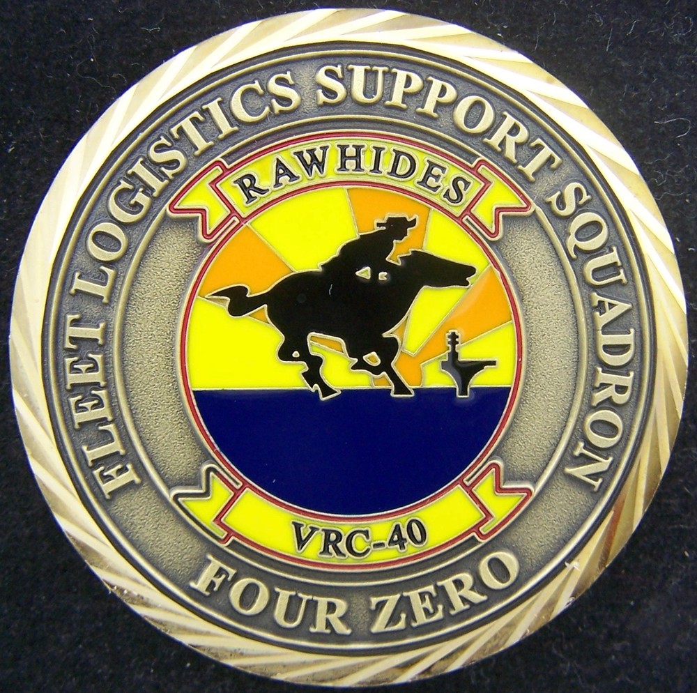 Fleet Logistics Support Squadron Four Zero VRC-40 Challenge Coin
