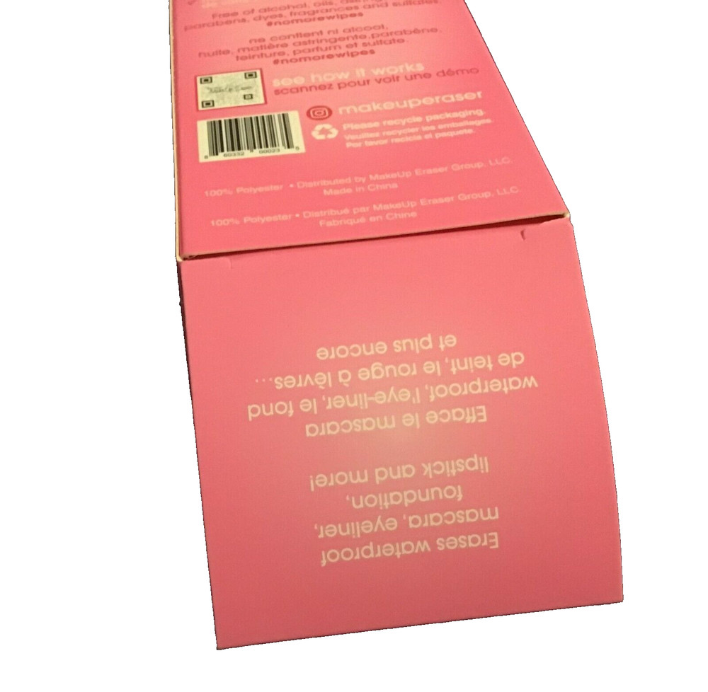 Make Up Eraser Original Pink Reusable Cloth Makeup Remover Easy 3 Step Process