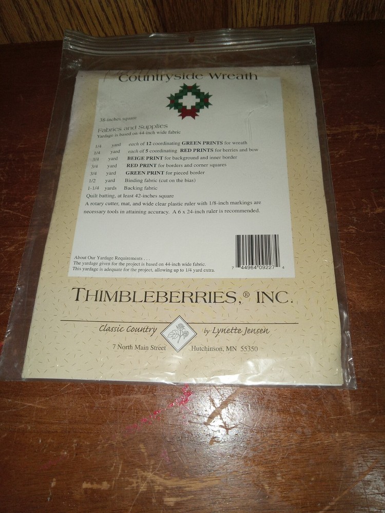 Thimbleberries Countryside Wreath Model LJ 9227 Lynette Jensen