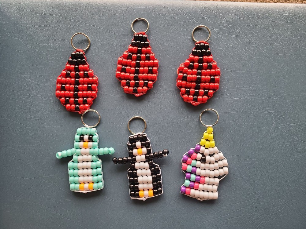 Handmade Pony Bead Keychain Creations