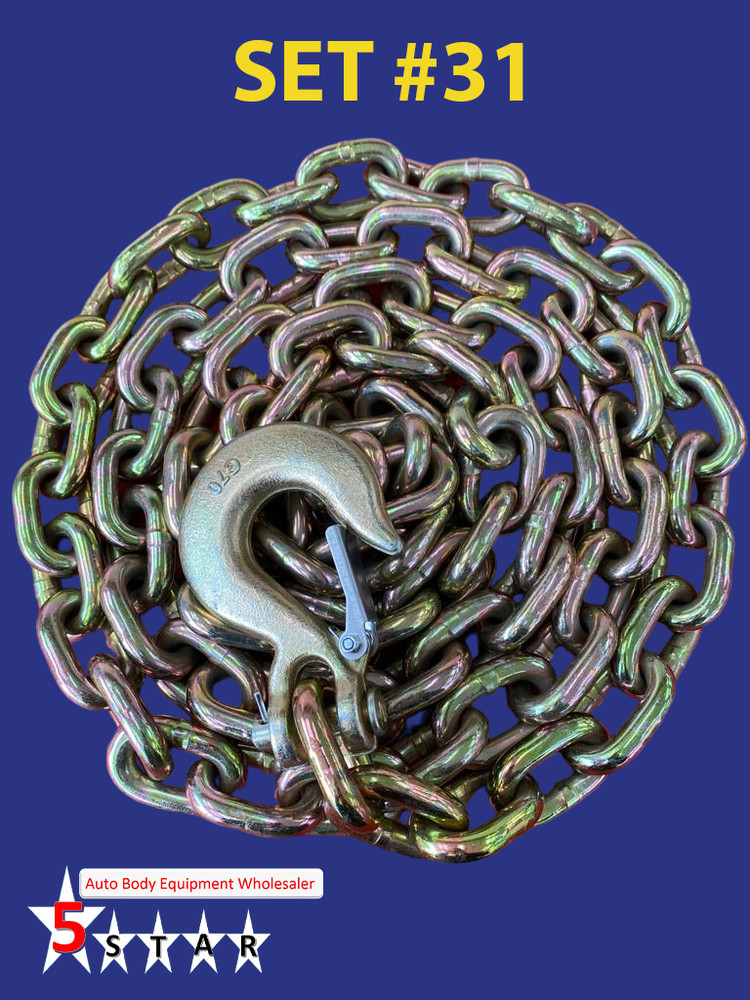 SET#31 AUTO BODY FRAME MACHINE PULLING CHAIN 11 FEET LONG HEAVY DUTY