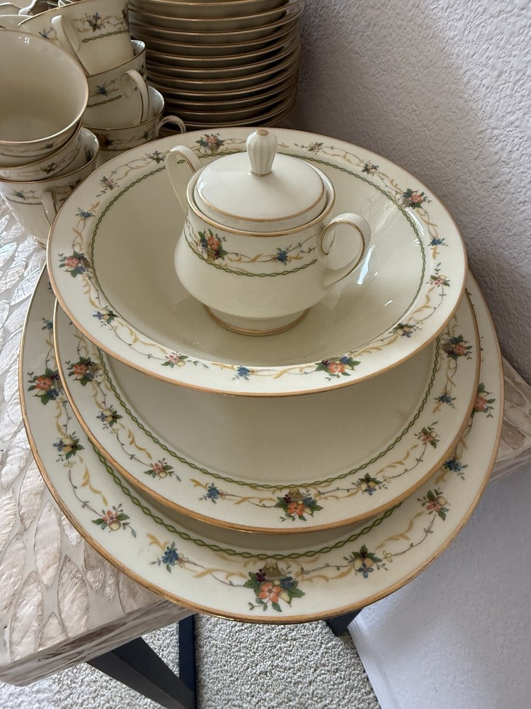 Noritake (Normandy Pattern) 12 Place Settings. 91 Pieces In Total