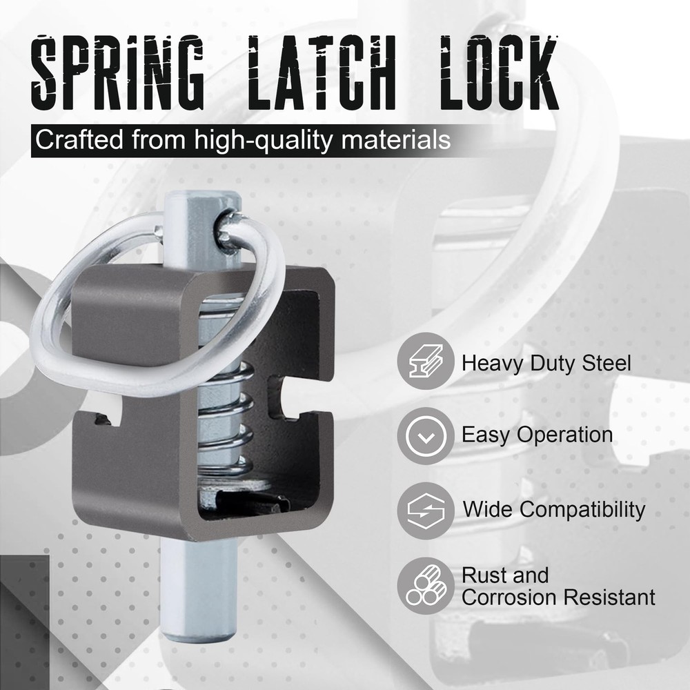 Spring Latch Lock, Weld-On Spring Latch Assembly, Trailer Gate Latch (Pack of...