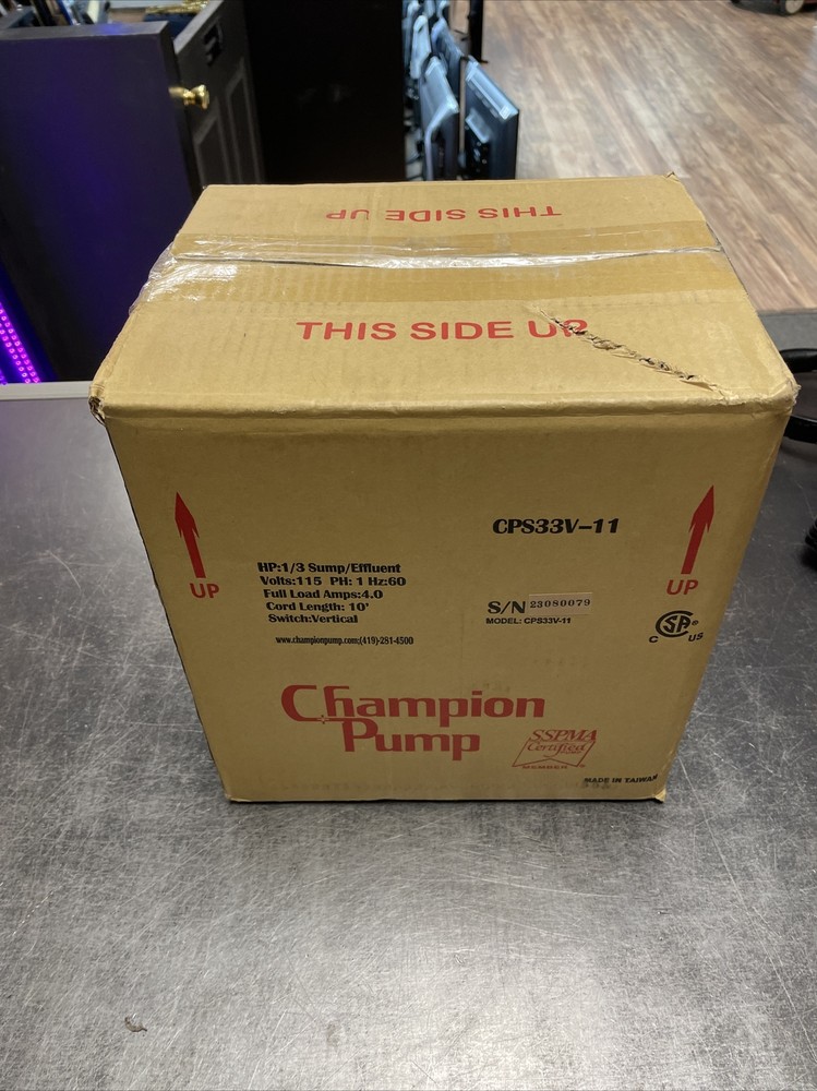 Champion Sump Pump CPS33V-11 1/3HP E1