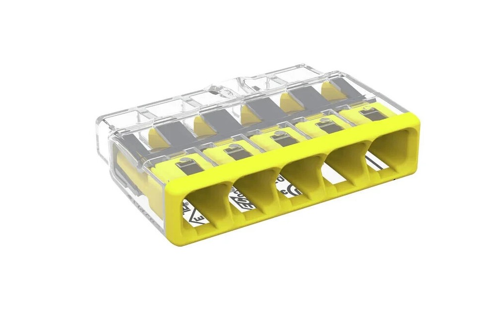 WAGO 2773-405 Compact PUSHWIRE Connector - 5 Conductor - 60pk