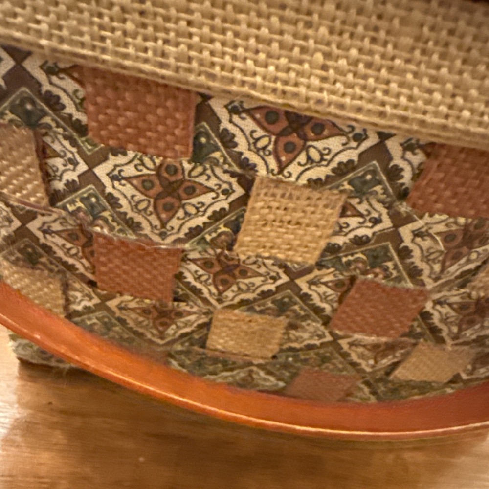 Vintage Weaved Purse/Sewing Basket With Handle