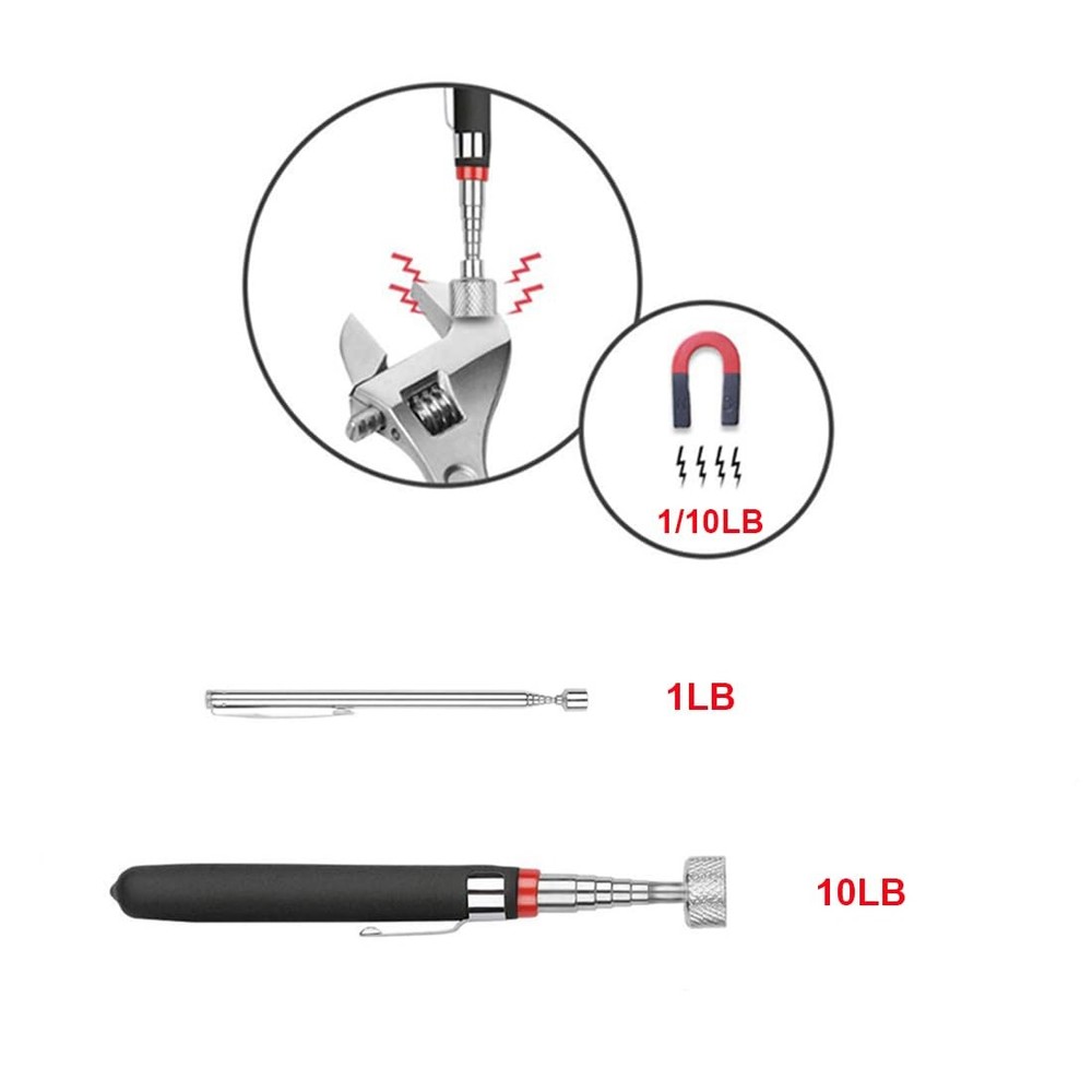 4 Pack Telescoping Magnet Pick-up Tool Set - Retrieving Pickup Tools，Extendable