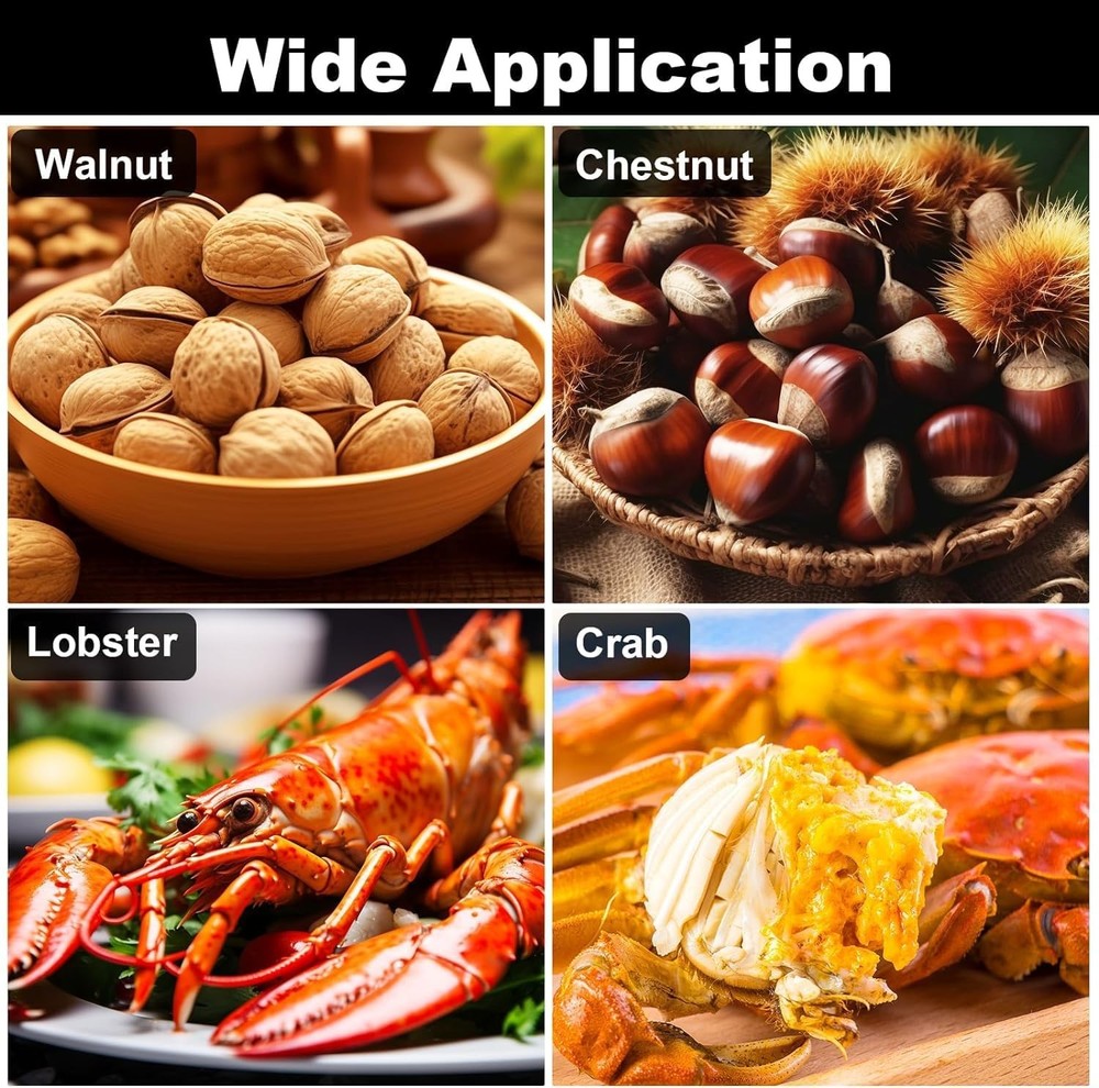 Nut Cracker 2Pcs and 4 Picks,Stainless Steel Tool Set for...