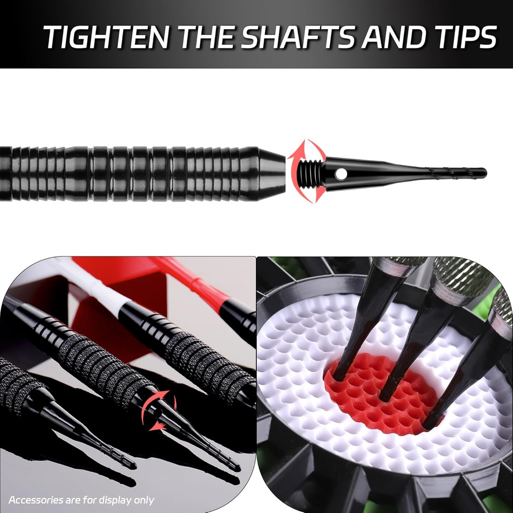 Darts Soft Tip,2Ba Thread Soft Tip Dart Point 200 Pack, Plastic Tip Dart Points,