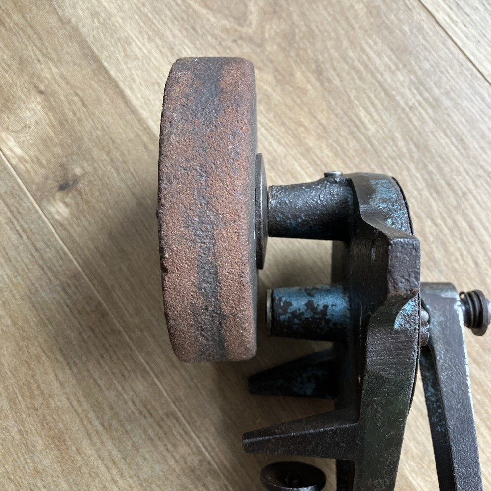 vintage iron hand cranked grinder