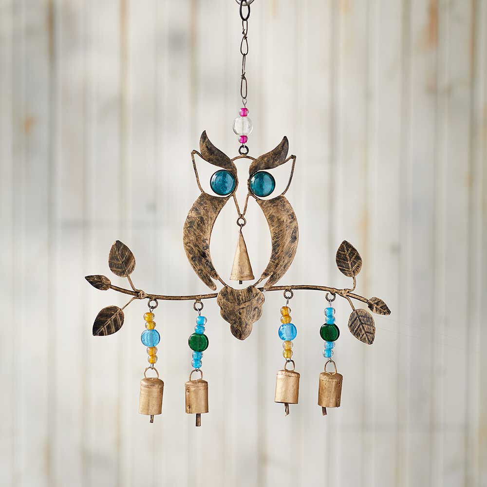 Wise Owl Recycled Wind Chime