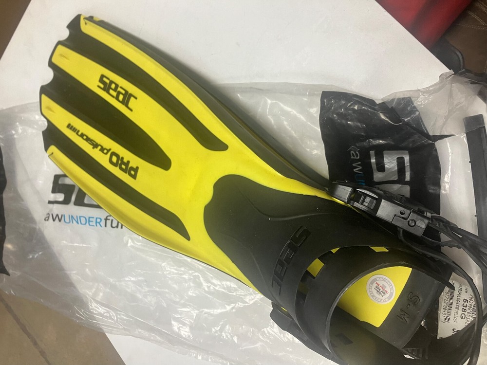 Seac Pro Propulsion-Yellow-Small/Medium-Open Heel-Brand New
