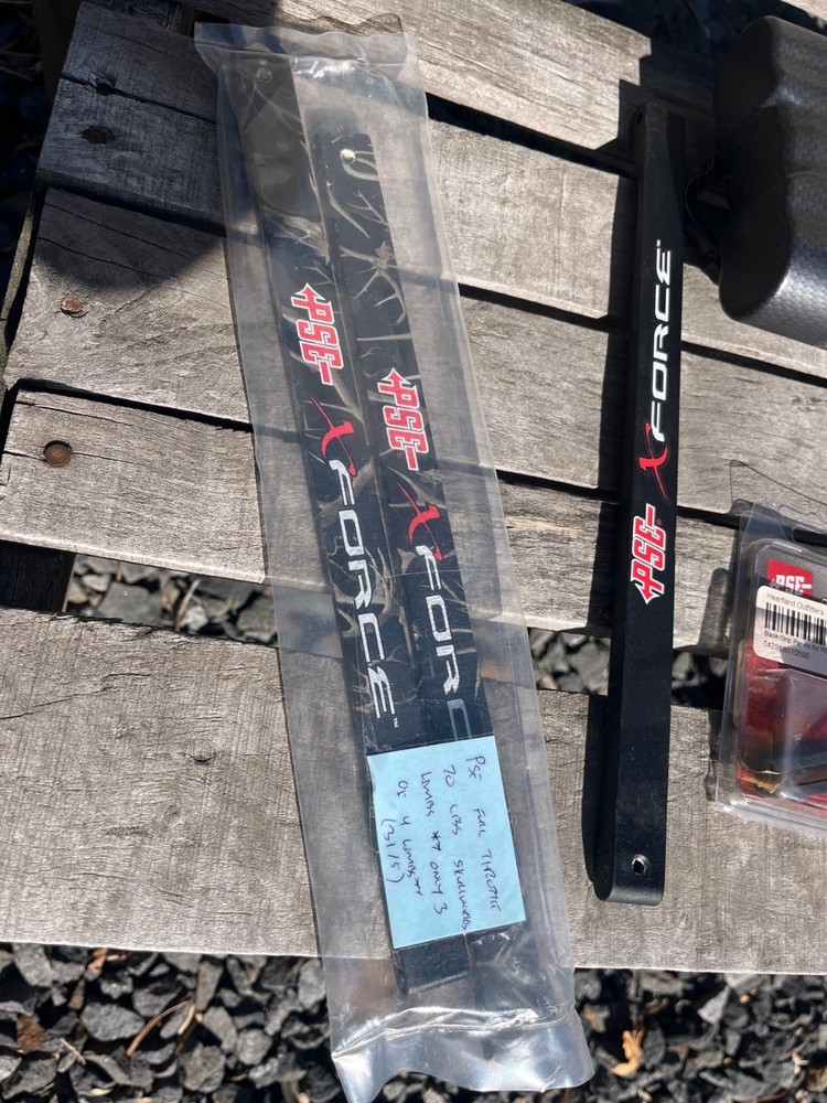 pse full throttle 70lb/29in draw compound bow with extras