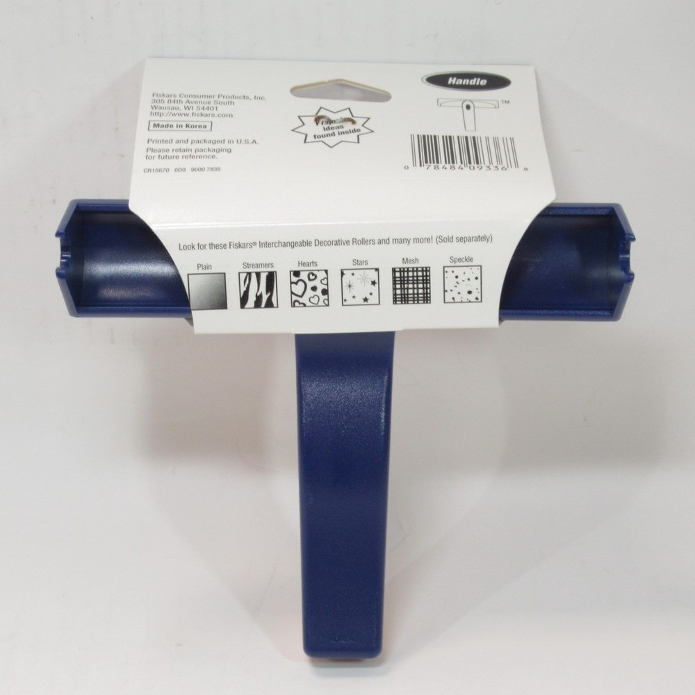 Brayer Backgrounds Roller Handle for Interchangeable Ink Pattern Rollers Fiskars