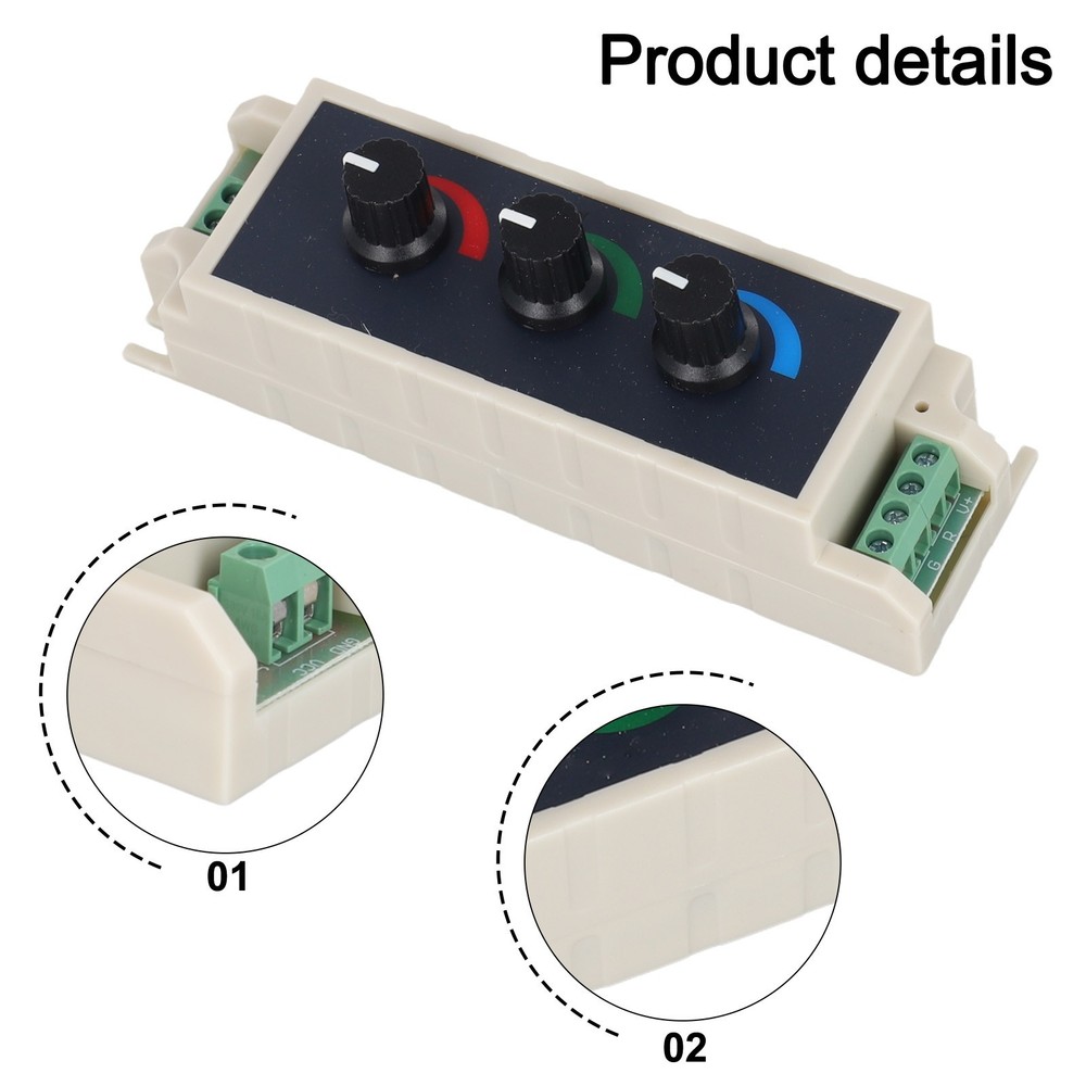 LED Lighting Control Dimmer Adjustable Brightness Three Channel Output